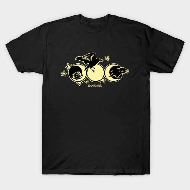 Phases of the Moon T-Shirt by Namuginga